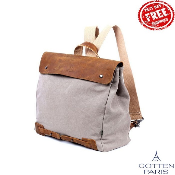 Cooper Convertible Canvas Backpack Ivory Women's Bag - Picture 3 of 9
